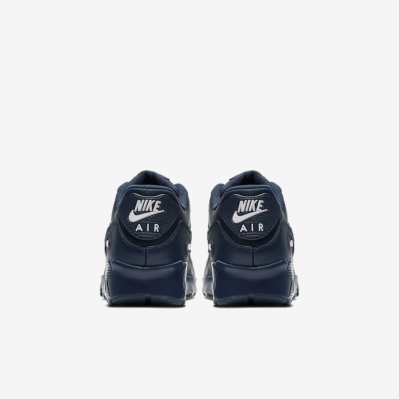 Nike Air Max 90 Leather - Sneakers - Mørkeblå/Hvide | DK-45510